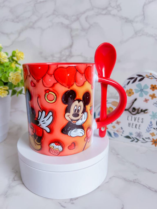 Taza personalizada  con cuchara incluida