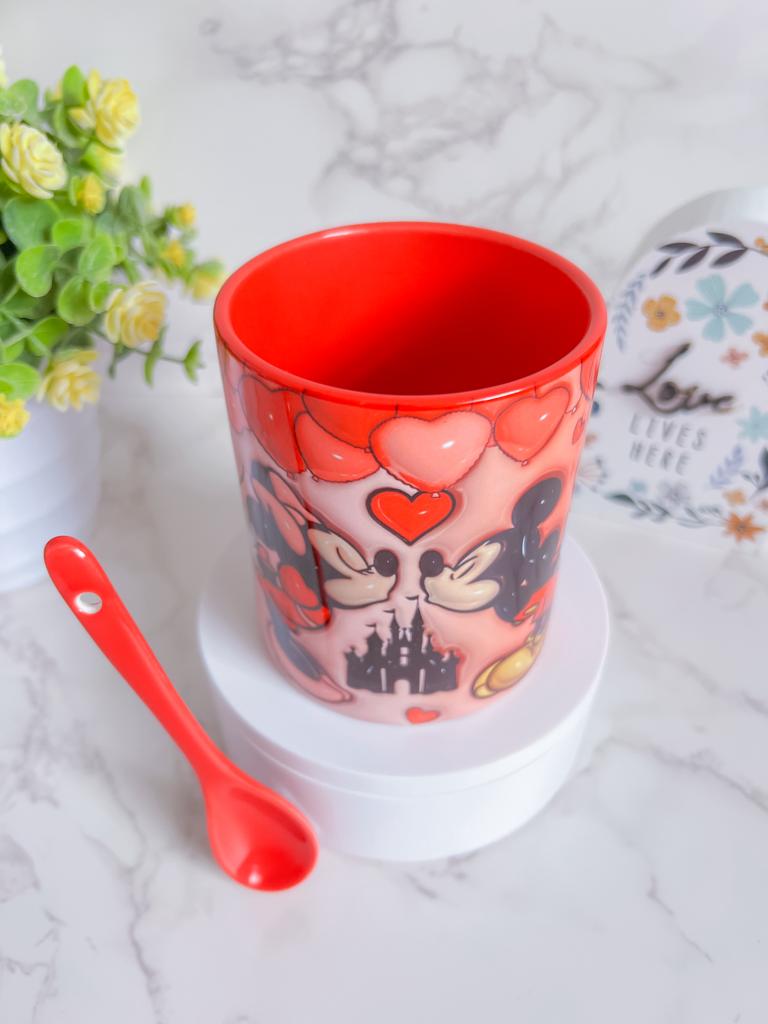 Taza personalizada  con cuchara incluida