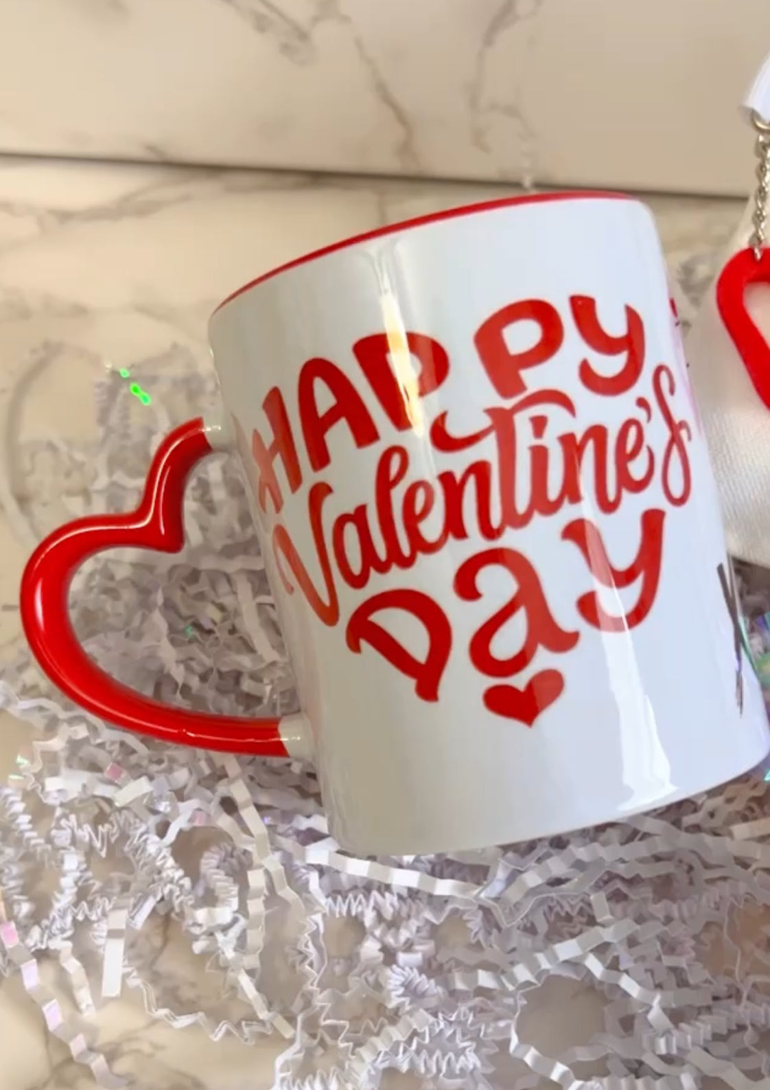 Taza personalizada con asa de corazón